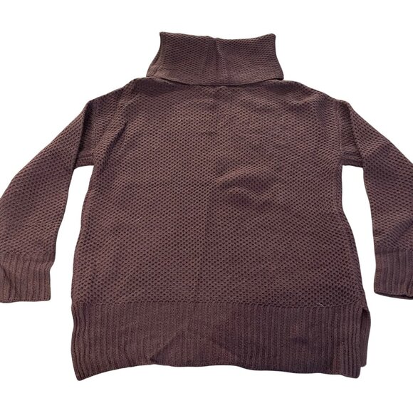 NWOT Sanctuary Cowl Neck Waffle Knit Sweater in Brown Size XSmall - Picture 1 of 10